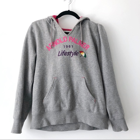 arnold palmer hoodie w hot pink details - Picture 2 of 9